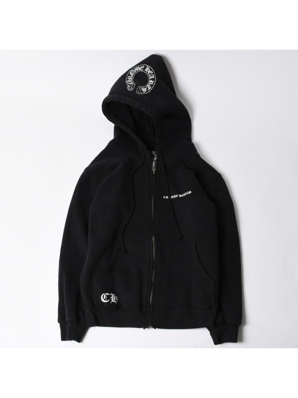 Chrome Hearts Zip Up Hoodie CH Plus Scroll Label Malibu Thermal